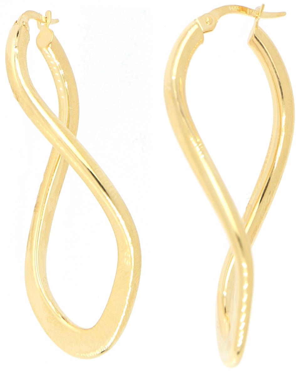 10K Yellow Gold Twisted Polished Hoop Earring