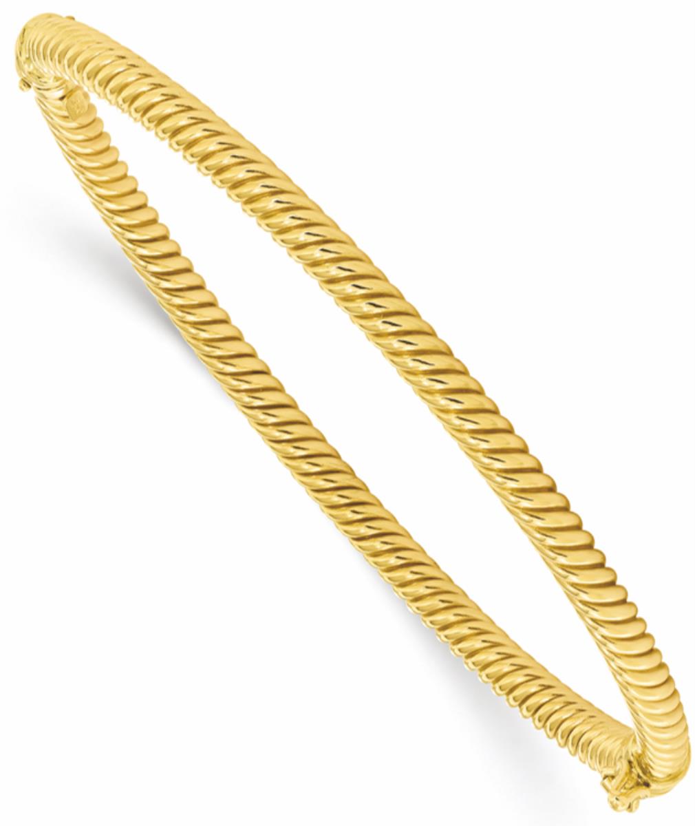 14K Yellow Gold Textured Rope Bracelet