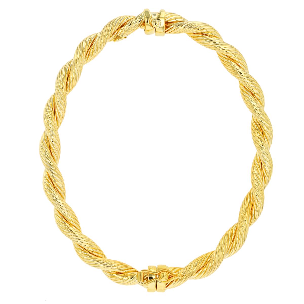 10K Yellow Gold Textured Rope Bracelet