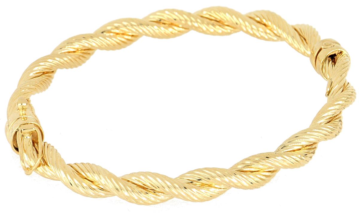 14K Yellow Gold Textured Rope Bracelet