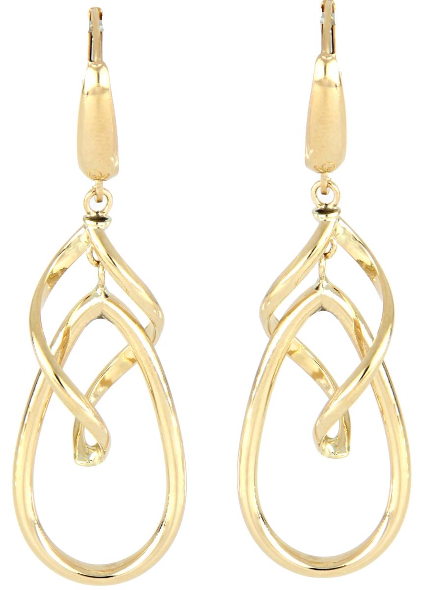 10K Yellow Gold Polished Dangling Earring