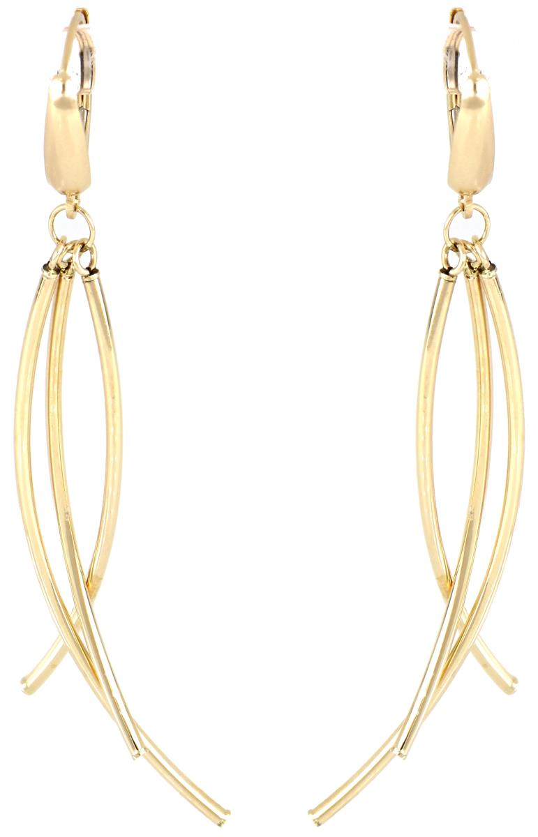 10K Yellow Gold Polished Dangling Earring
