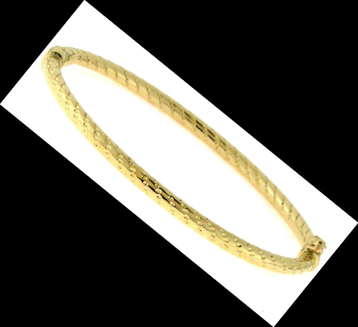 14K Yellow Gold Textured Bracelet
