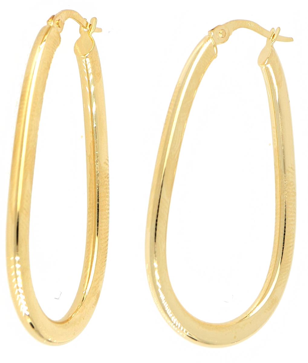 10K Yellow Gold Polished Hoop Earring