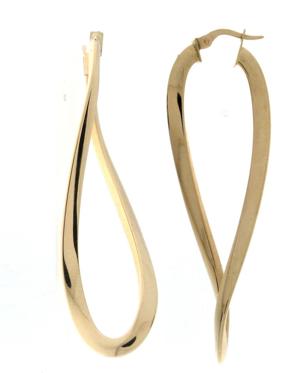 10K Yellow Gold Twisted Hoop Earring