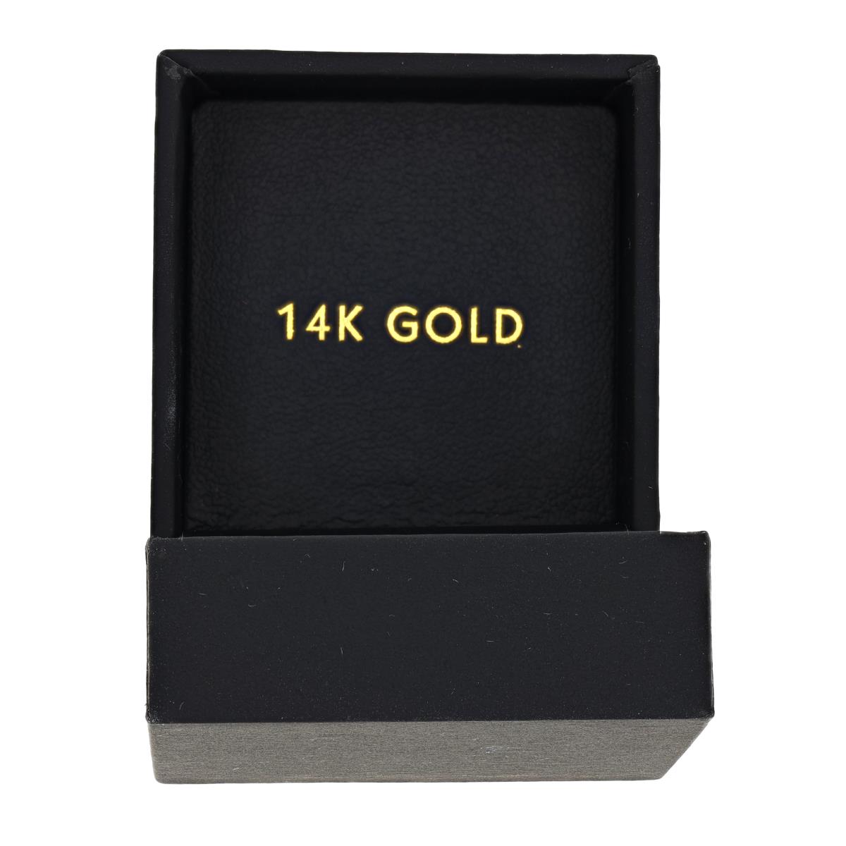 Black 14K Gold 46x46x36mm Hinged Box