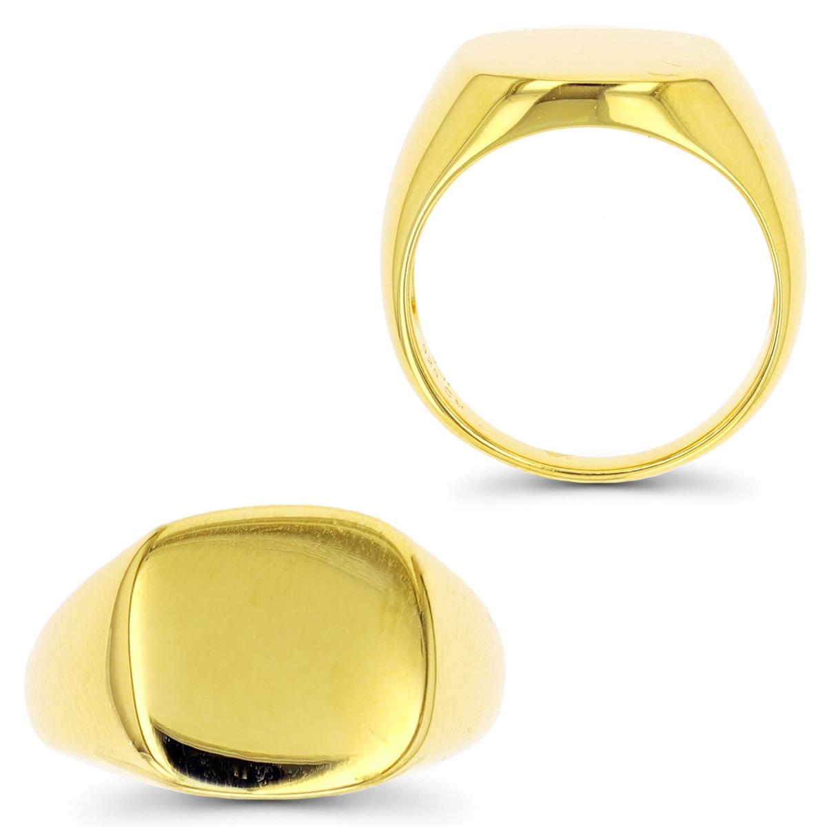 Sterling Silver Yellow 13mm Polished Fashion Ring