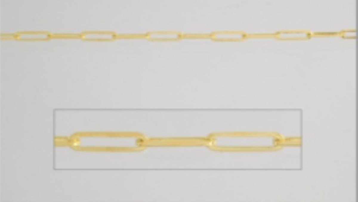 10K Yellow Gold 1.8mm 045 DC Paperclip 16" Chain