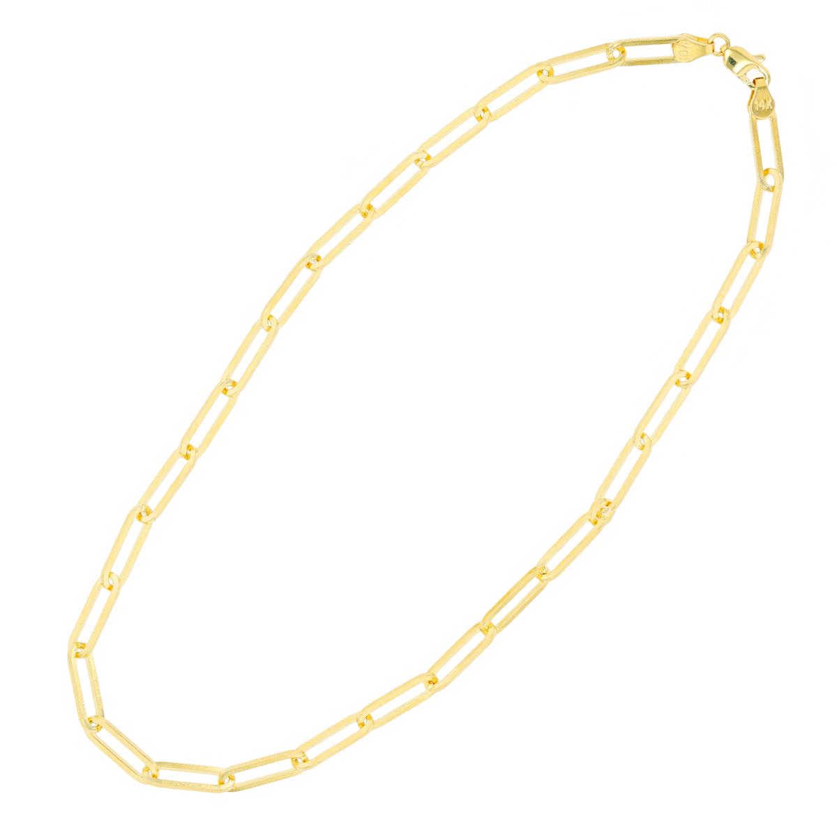14K Yellow Gold 4.25mm 100 Paper Clip 16" Chain