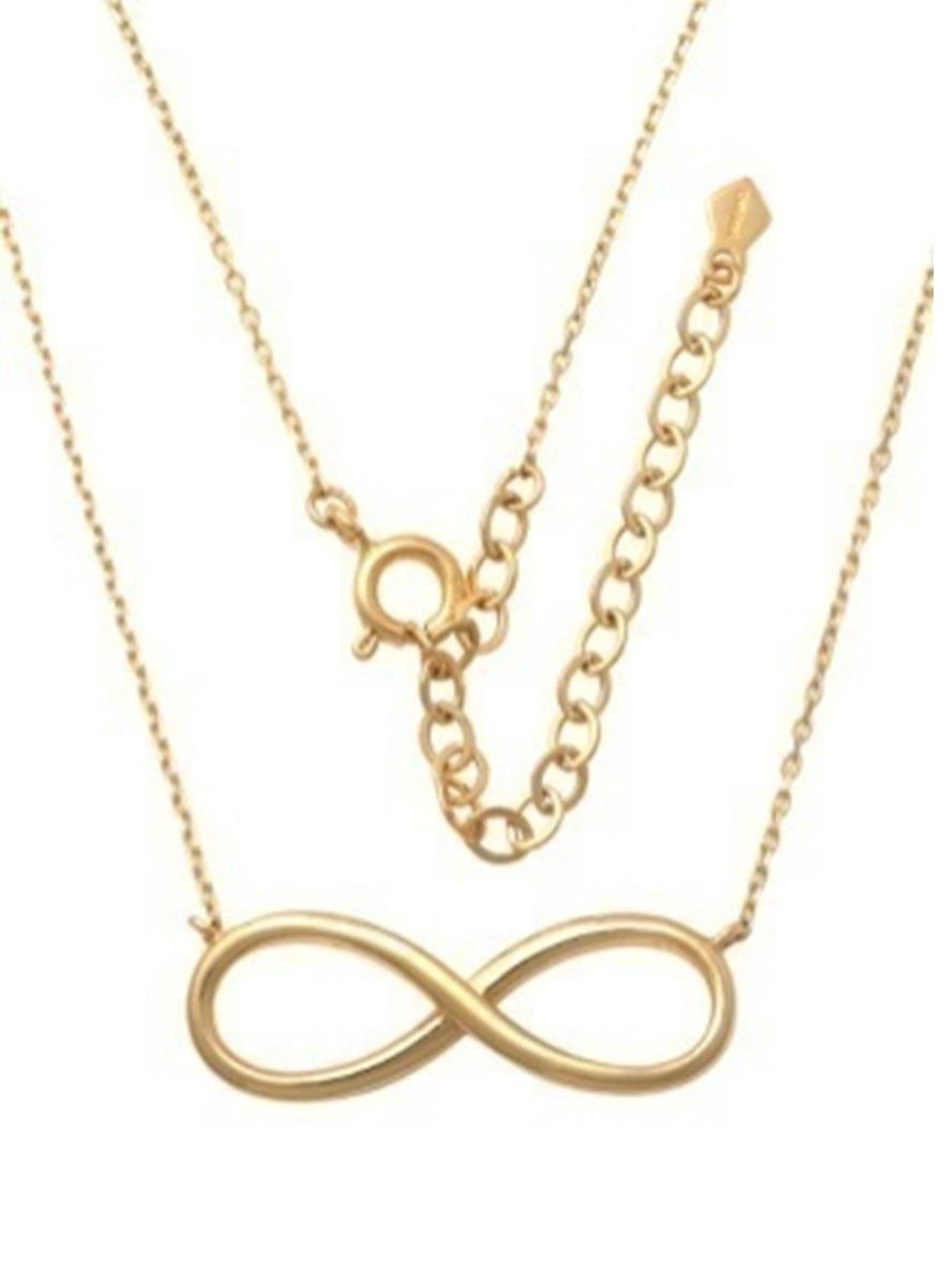 10K Yellow Gold Polished Infinity 16"+2" Necklace