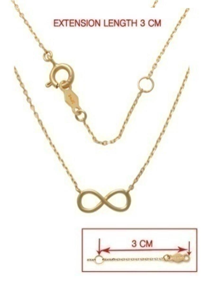 10K Yellow Gold Infinity 16"+2" Necklace