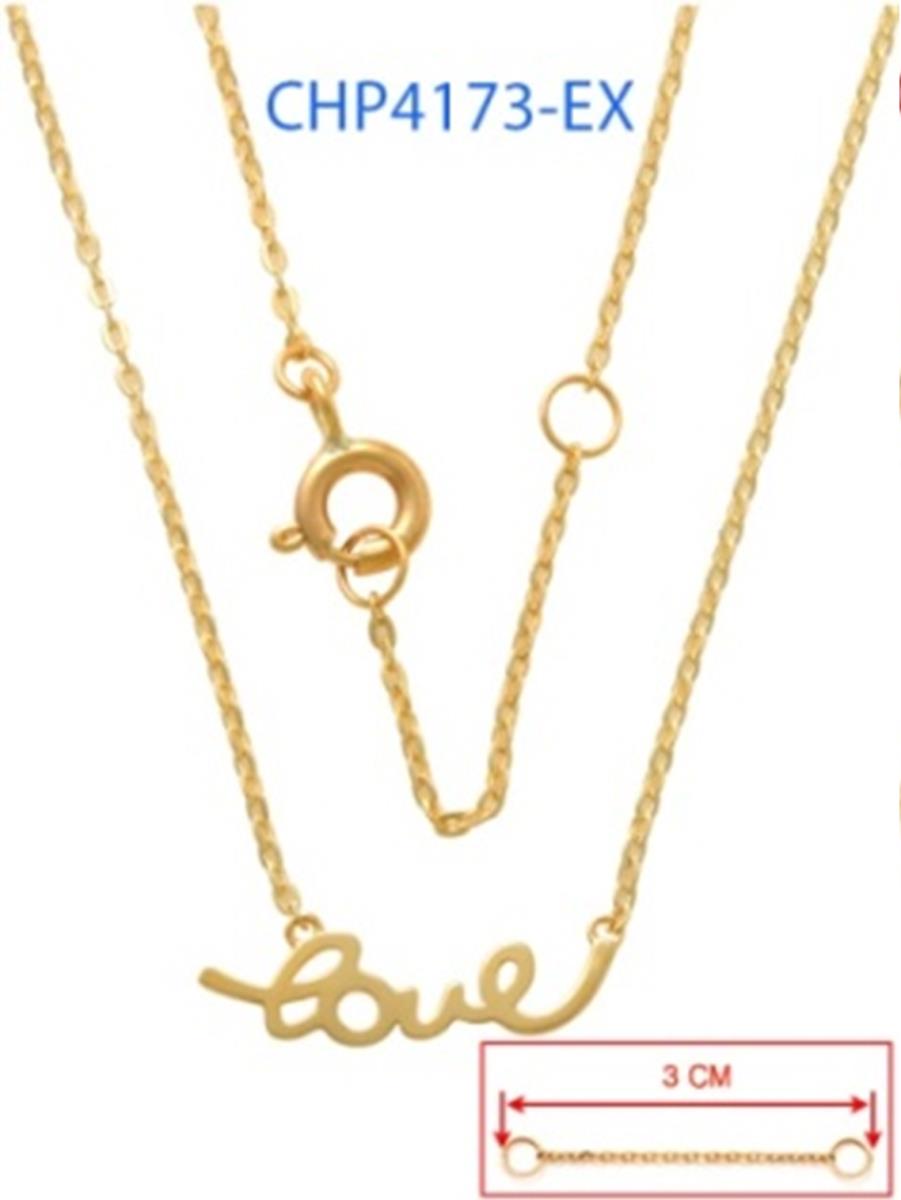 10K Yellow Gold "love" 16"+2" Necklace