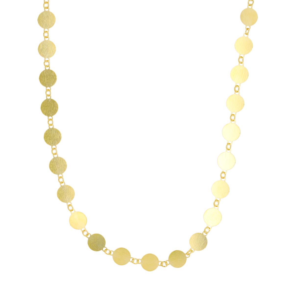 Sterling Silver Yellow 1-Micron Circles 22" Necklace
