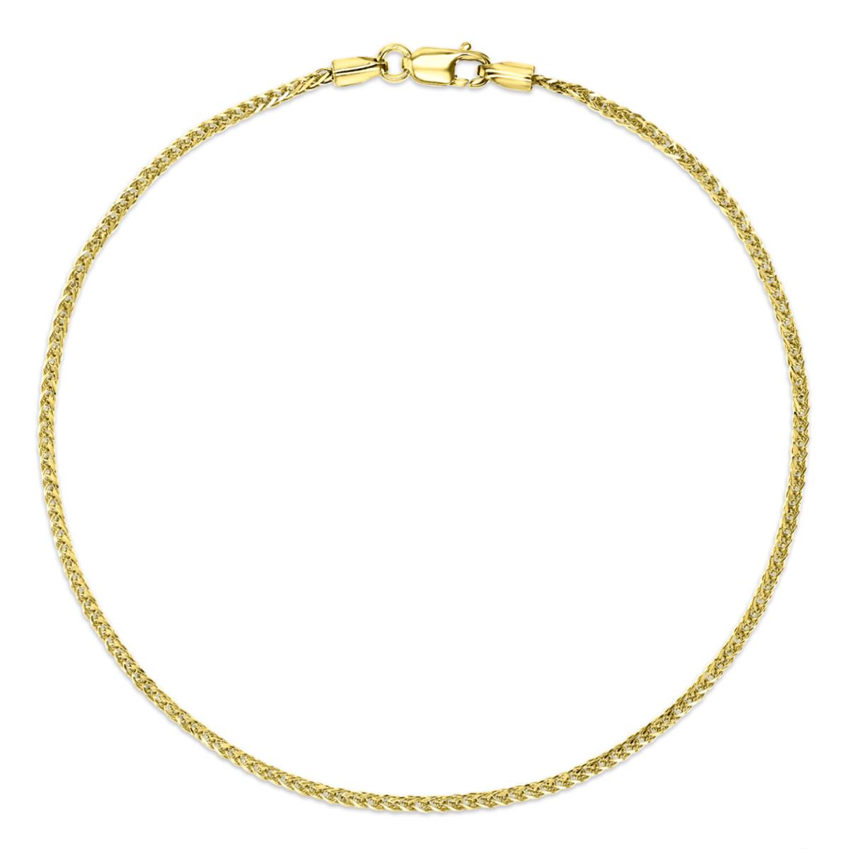 14K Yellow Gold 1.50mm 030 Spiga 8.5" Chain Bracelet