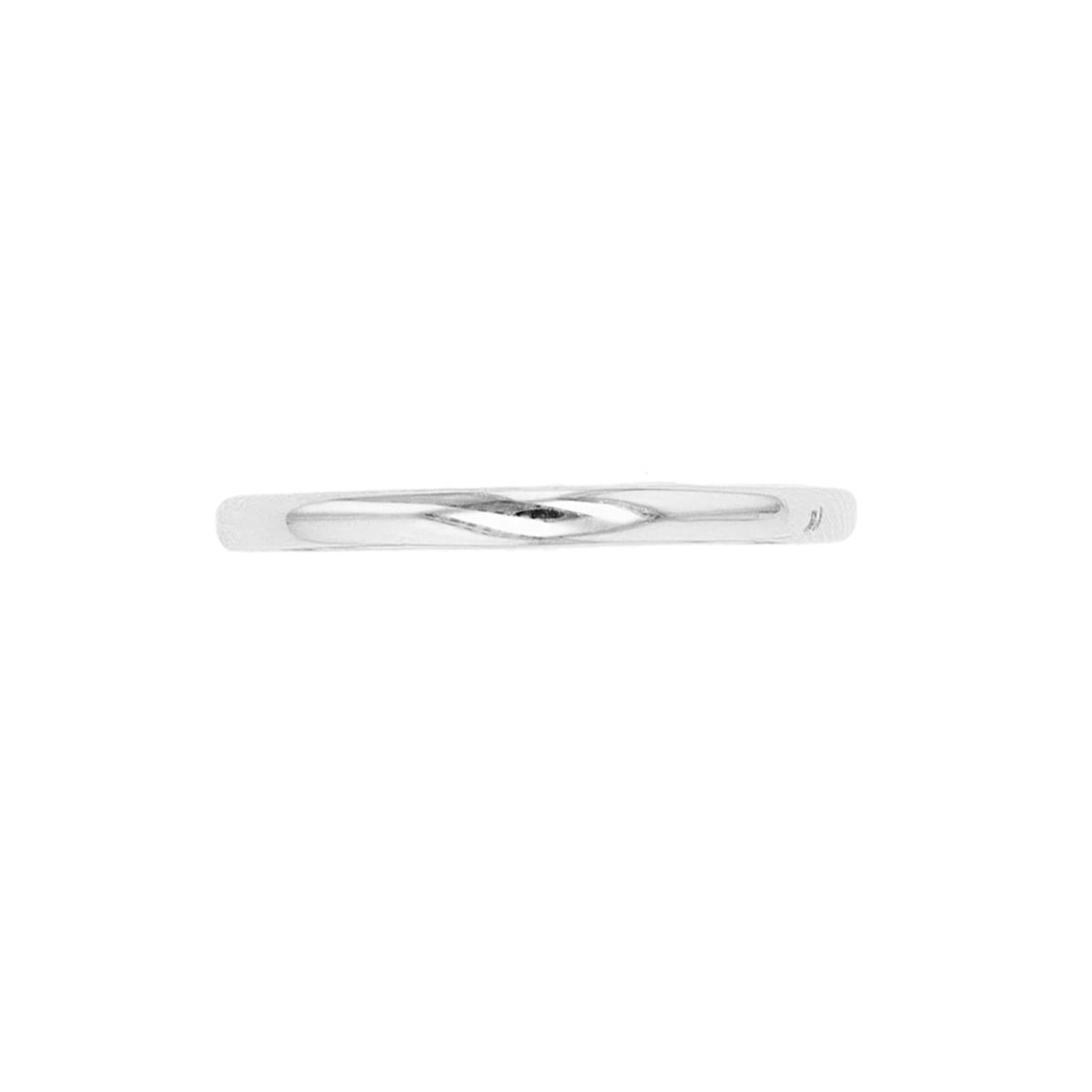 Sterling Silver Rhodium 1.7MM Polished Band Ring