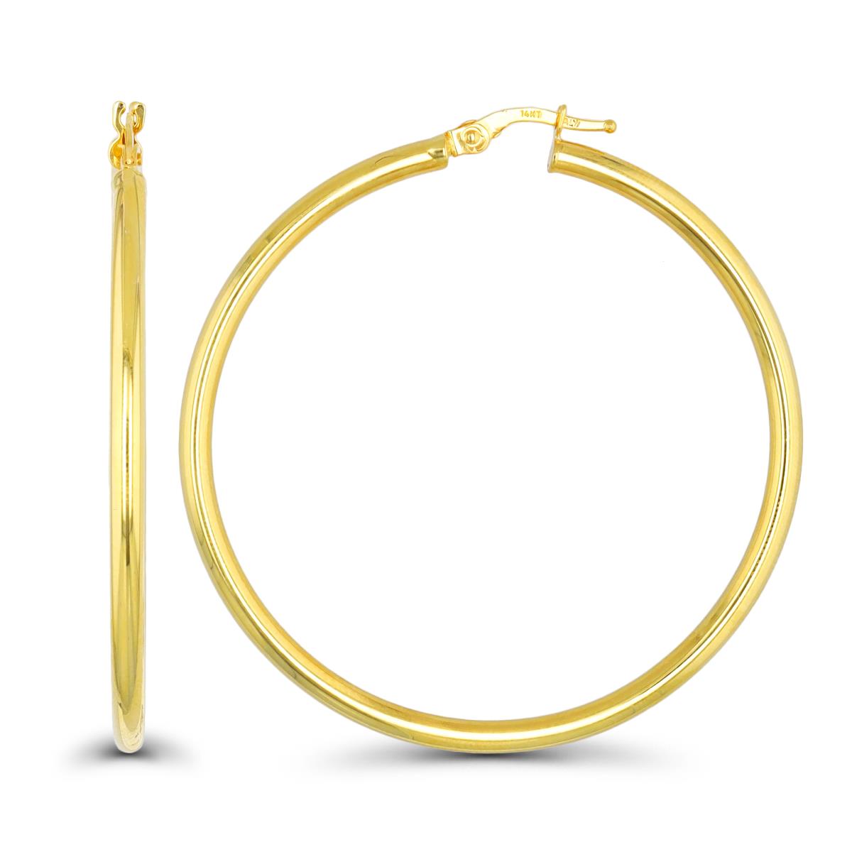 14K Yellow Gold 45x2.50mm Polished Hoop Earring
