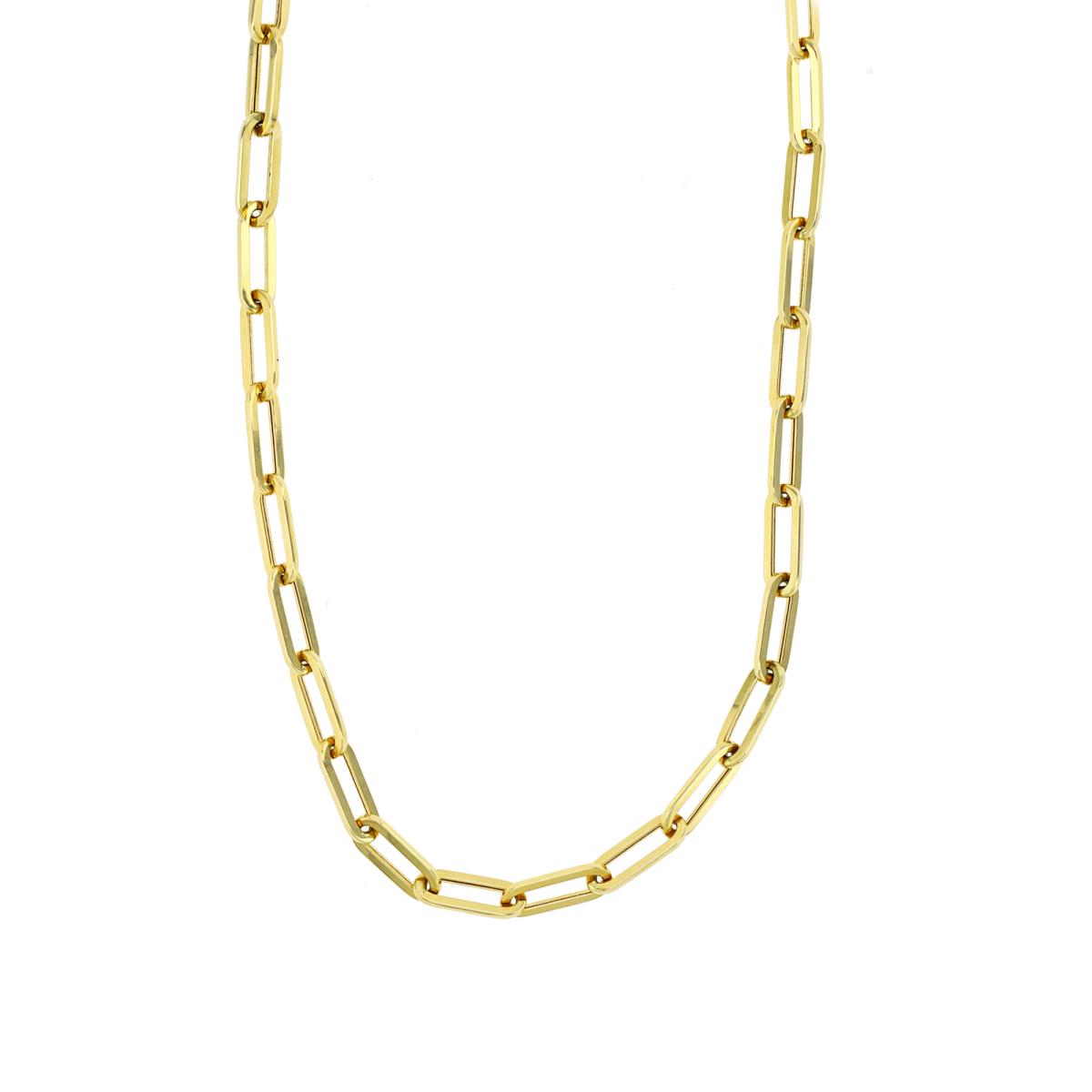 14K Yellow Gold 5.60mm Paperclip 18" Chain