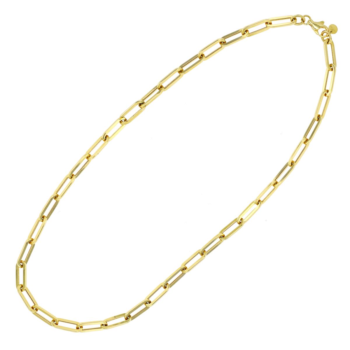 14K Yellow Gold 5.60mm Paperclip 7.5" Chain Bracelet
