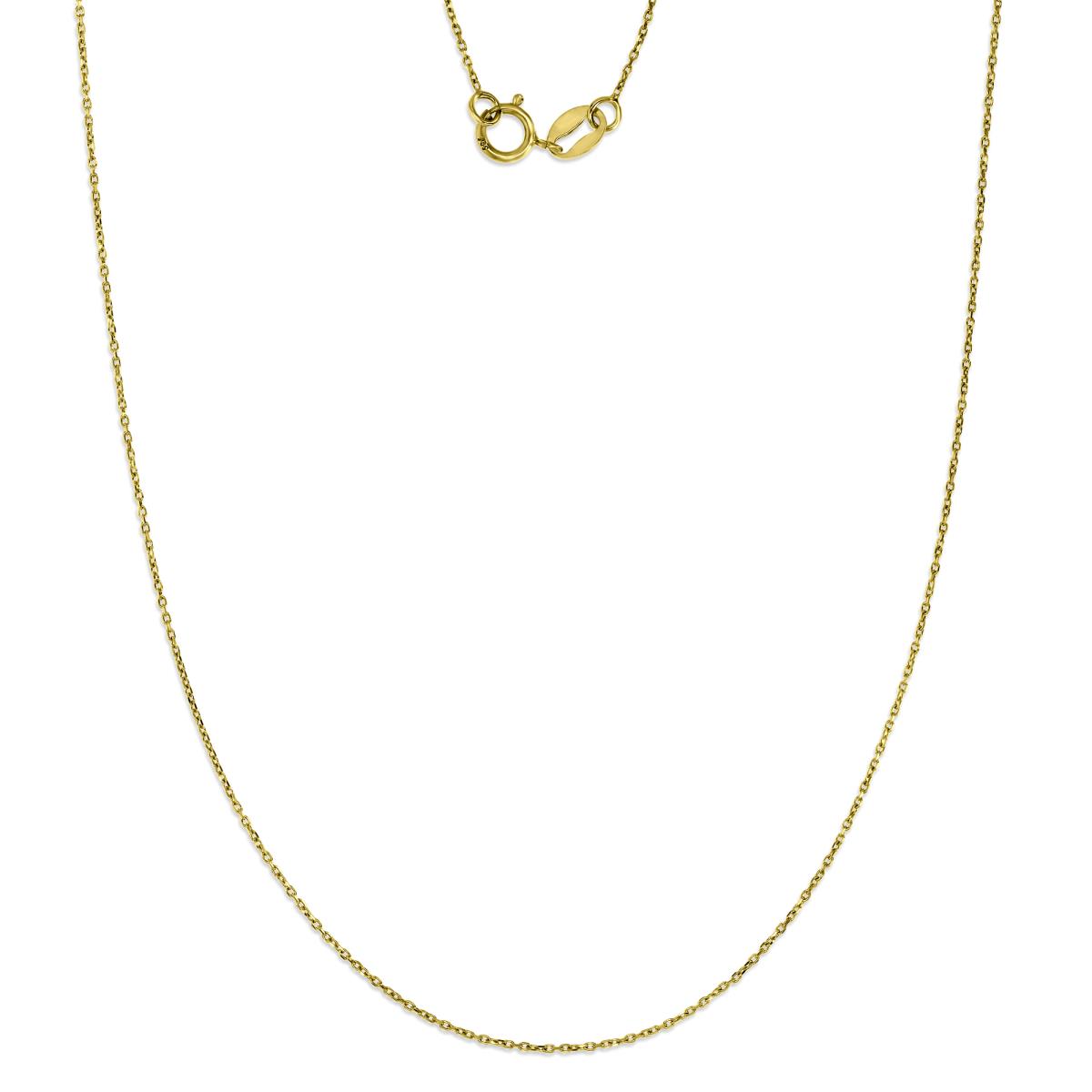 14K Yellow Gold 022 Cable 16"+2" Chain