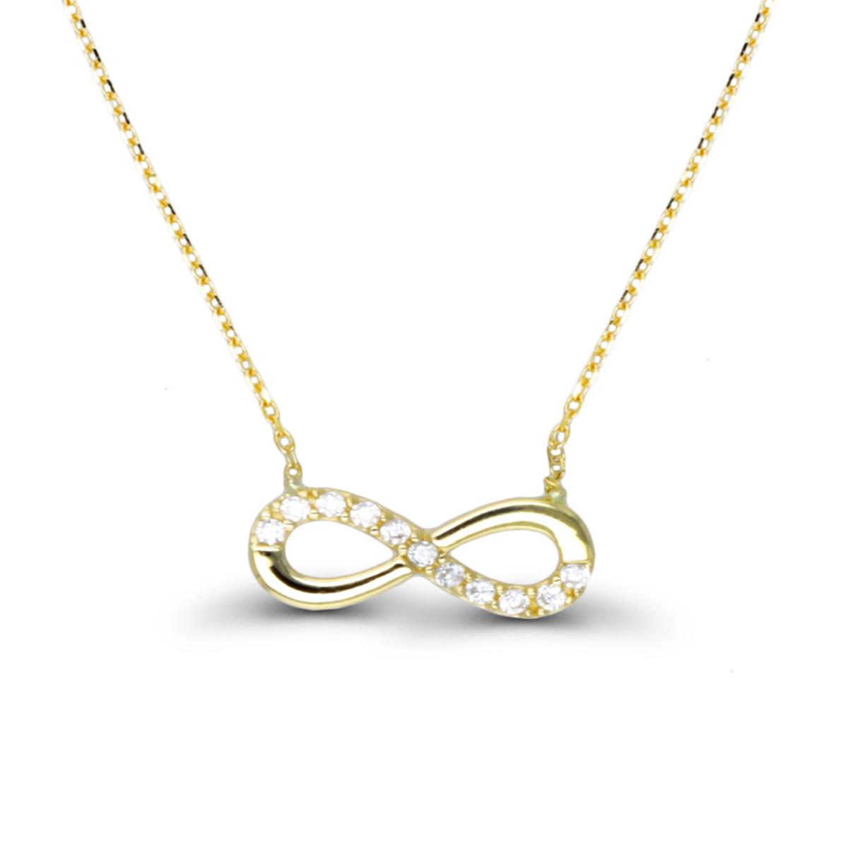 14K Yellow Gold Infinity 16"+2" Necklace