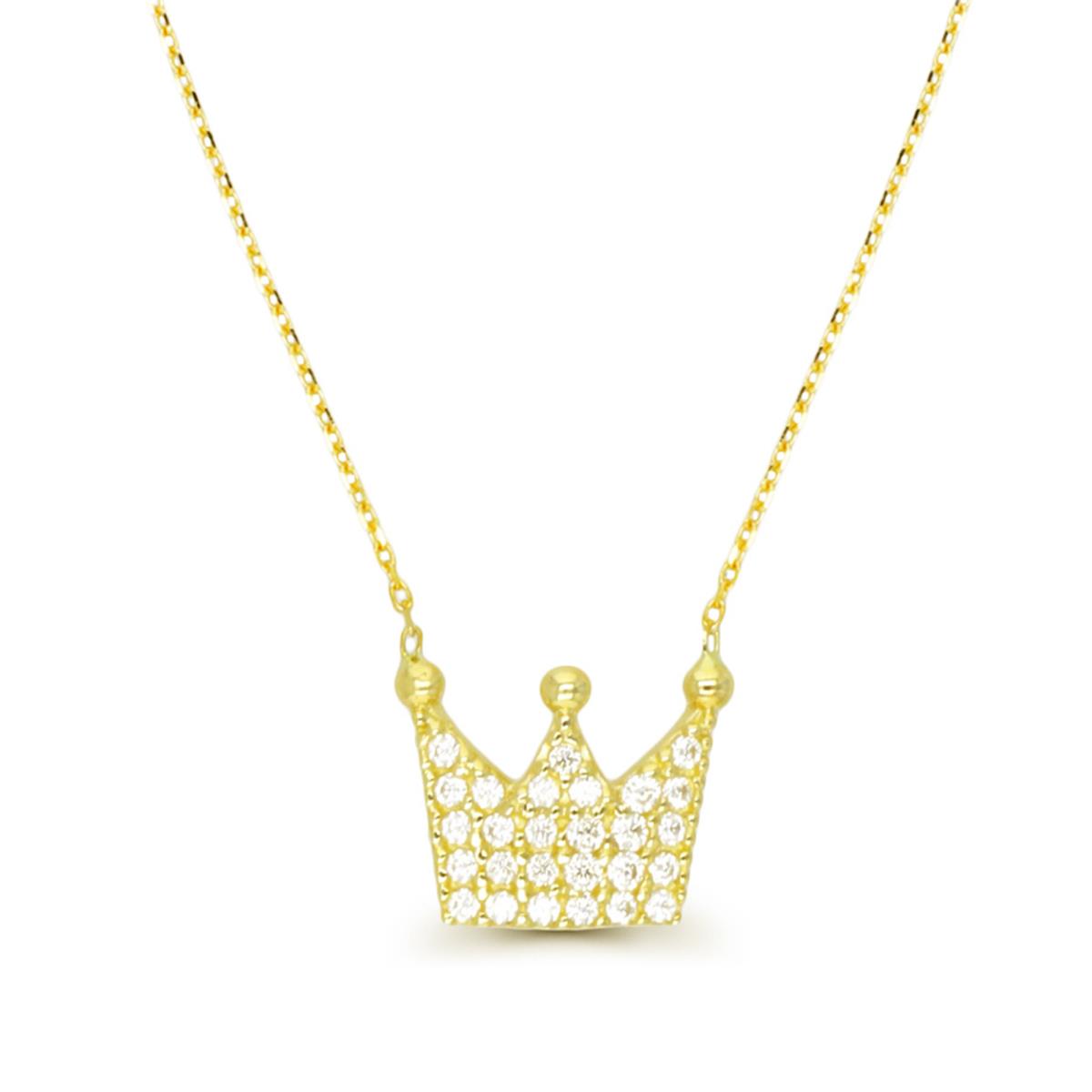 14K Yellow Gold Crown 10"+2" Necklace