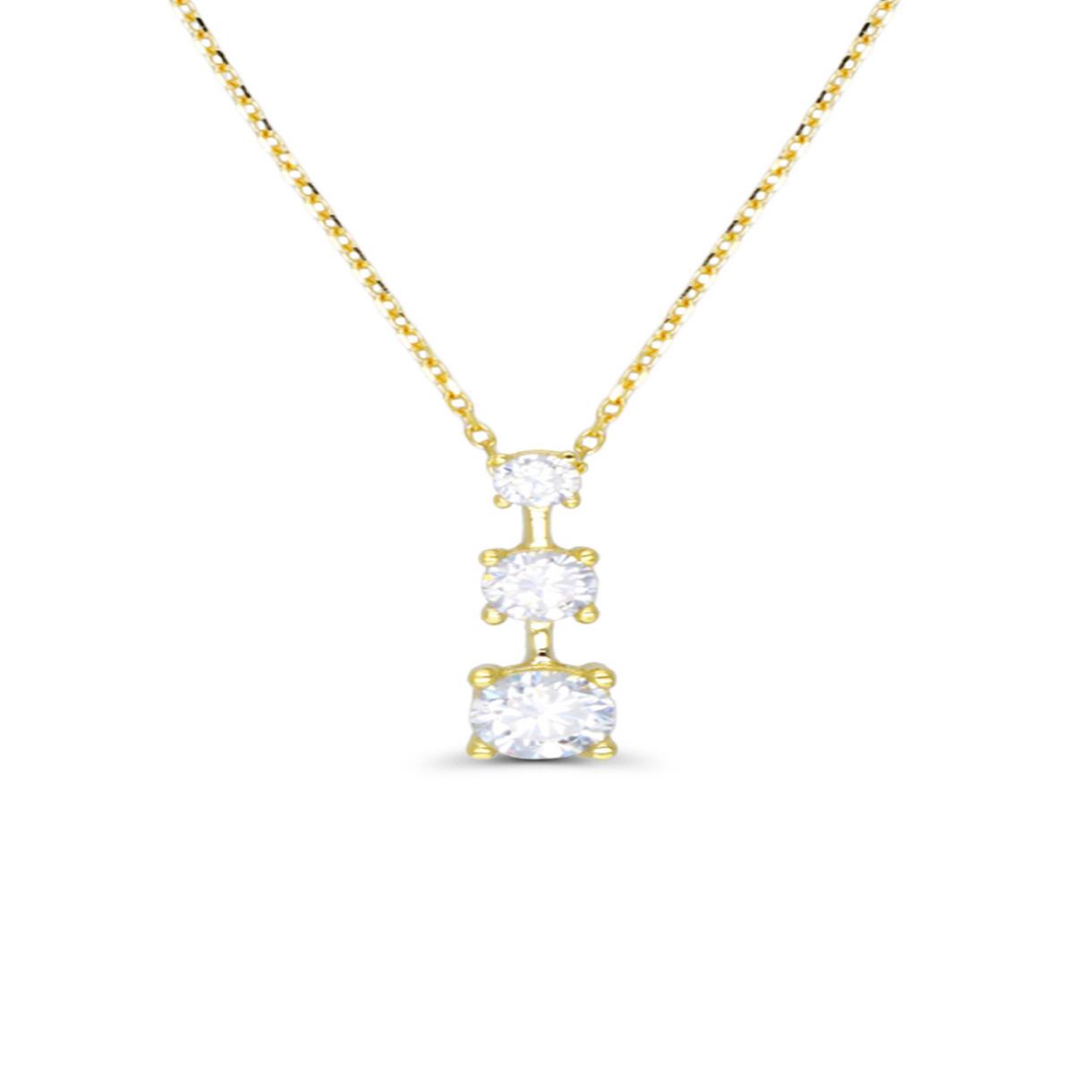 14K Yellow Gold Graduated 16"+2" Necklace