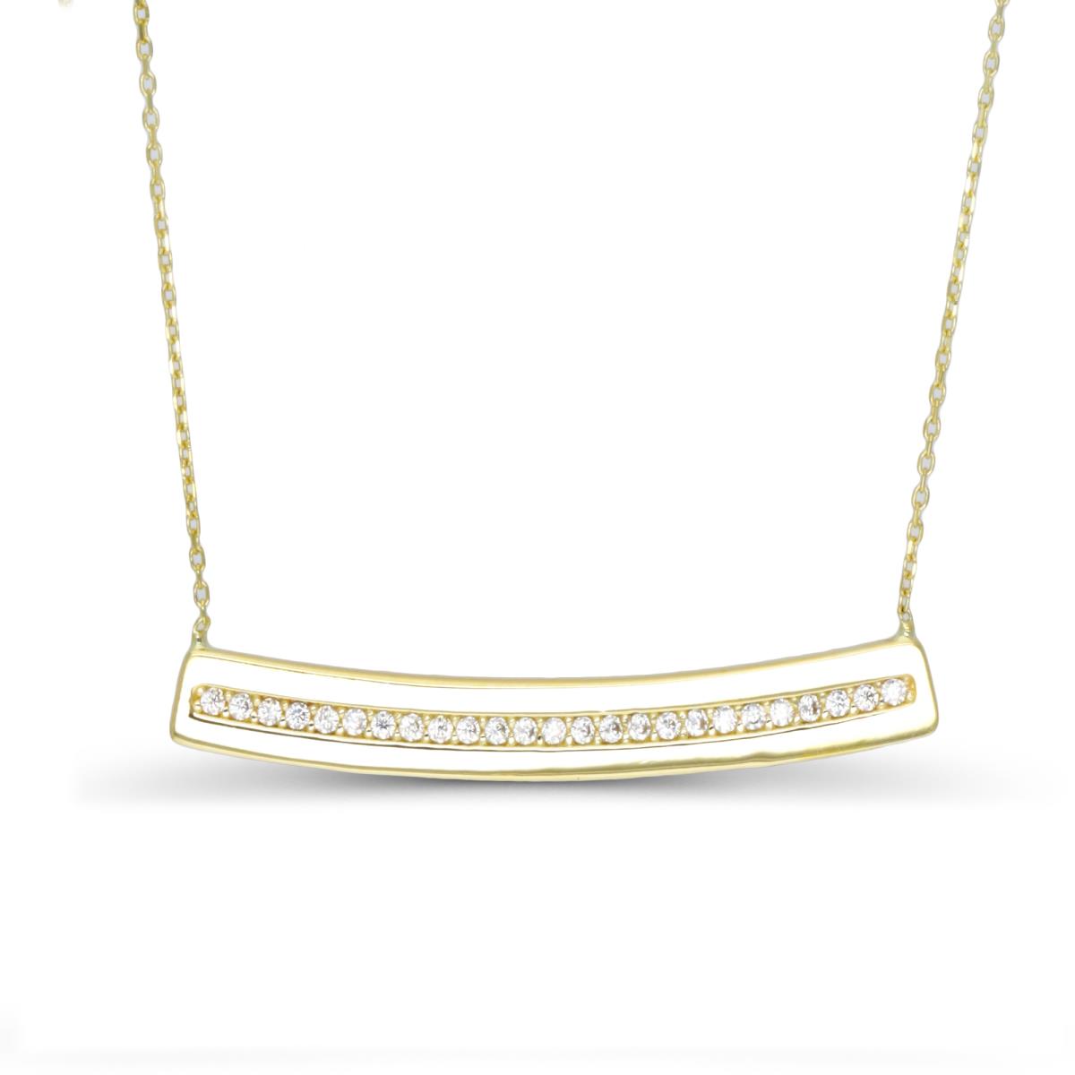 10K Yellow Gold Bar 16"+2" Necklace