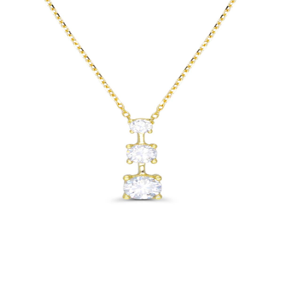 10K Yellow Gold Graduated 16"+2" Necklace