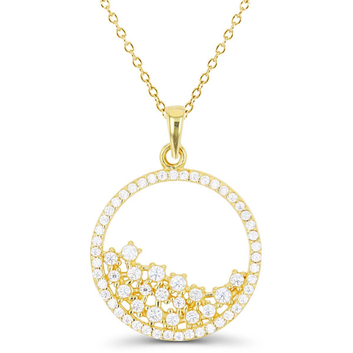 14K Yellow Gold Circle 18" Necklace