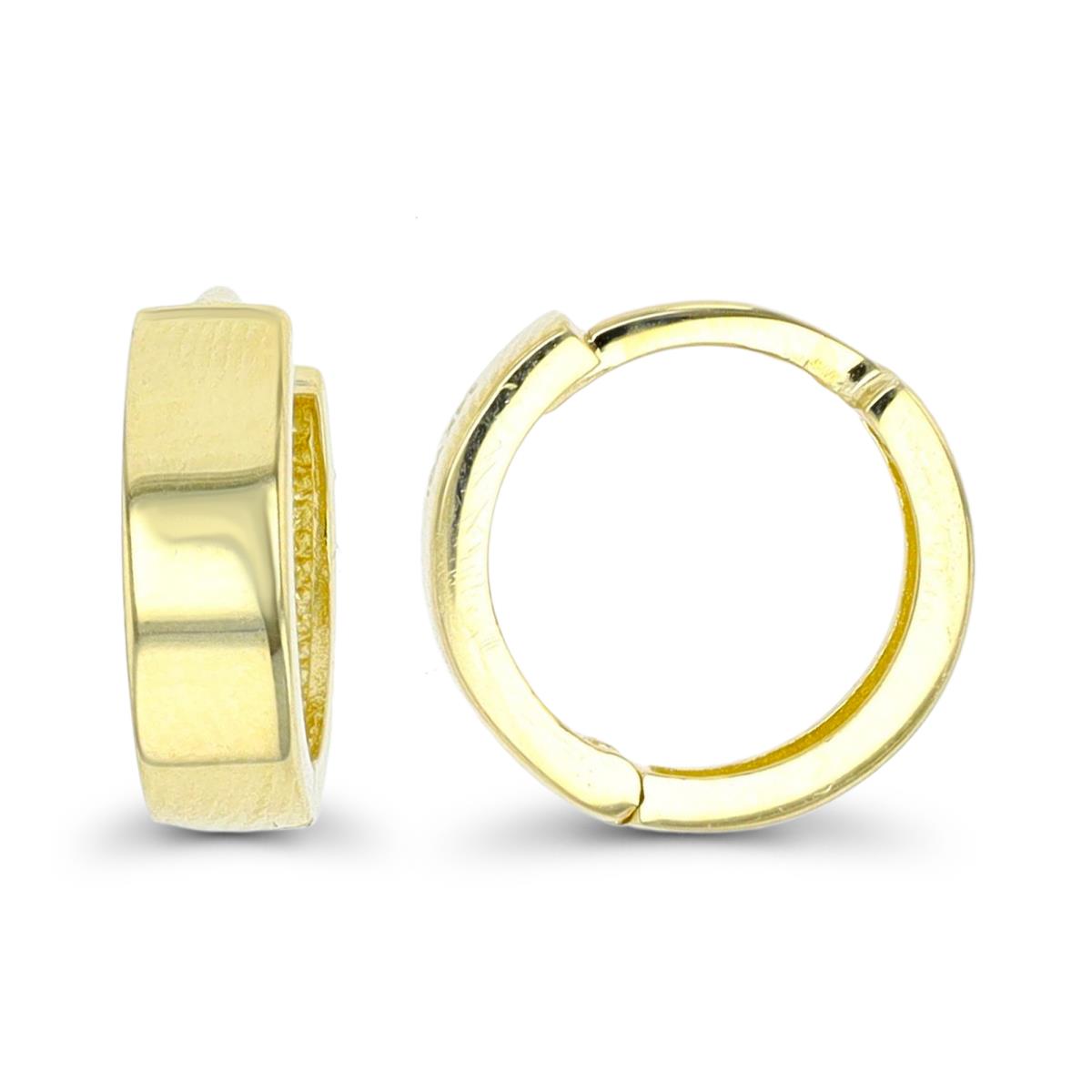 14K Yellow Gold 12x4mm Polished Hoop Earring