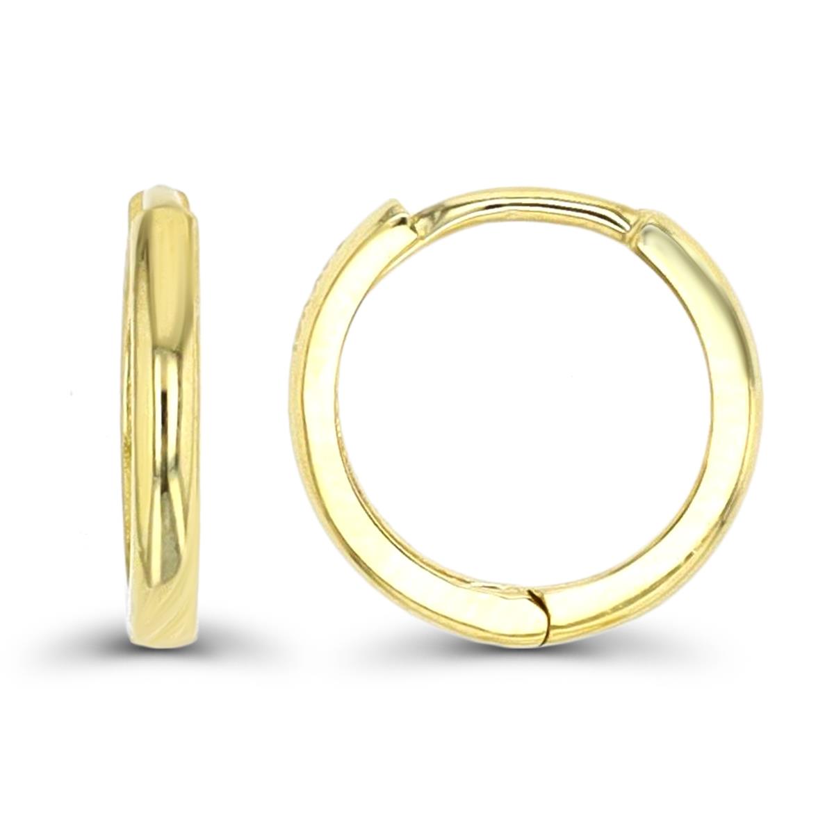 10K Yellow Gold 10x1.4mm Polished Hoop Earring