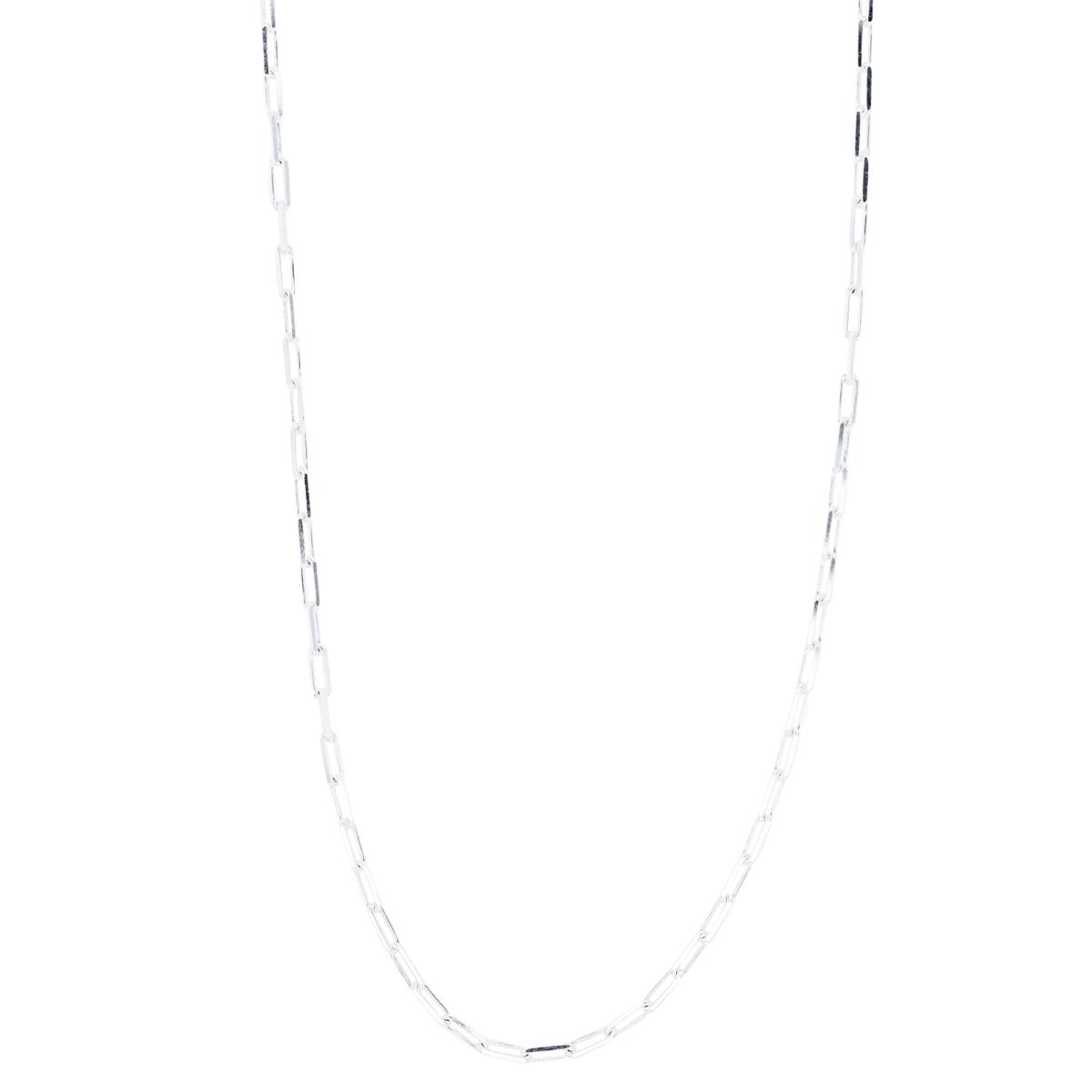 Sterling Silver Anti-Tarnish 1.85mm 060 Paperclip 18"+2" Chain