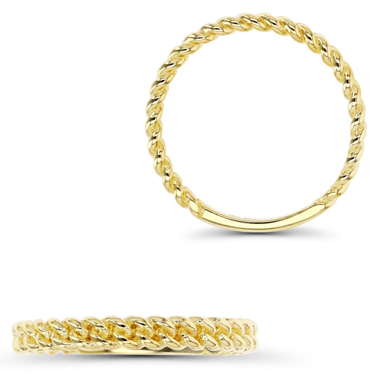 14K Yellow Gold Chain Band Ring