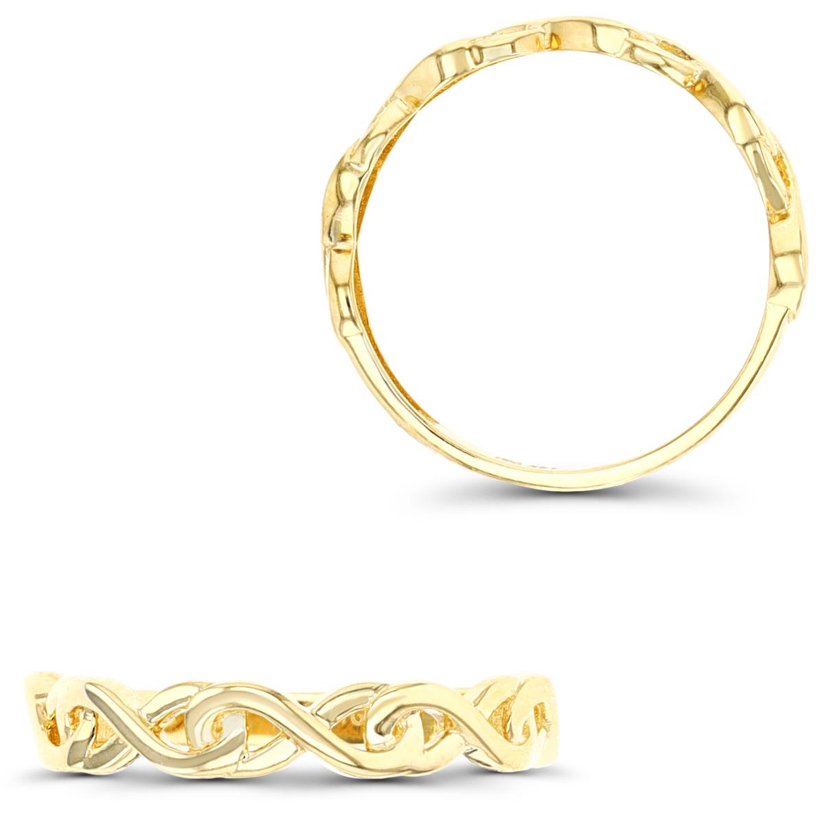 14K Yellow Gold 3.8mm Polished Infinity Band Ring