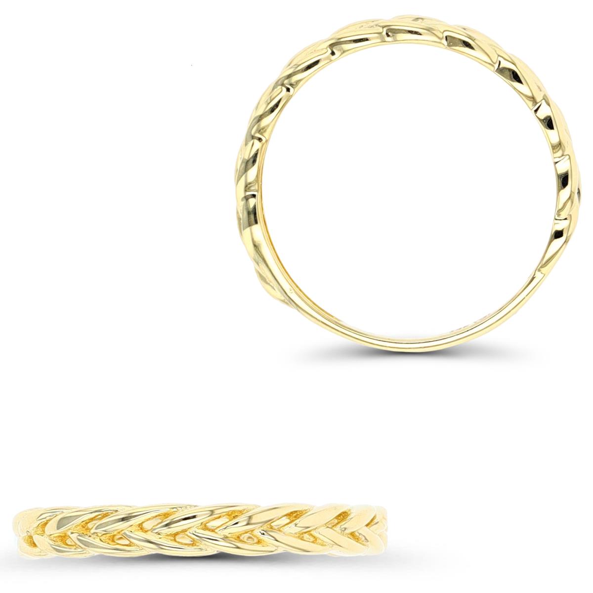 14K Yellow Gold 3mm Braided Band Ring