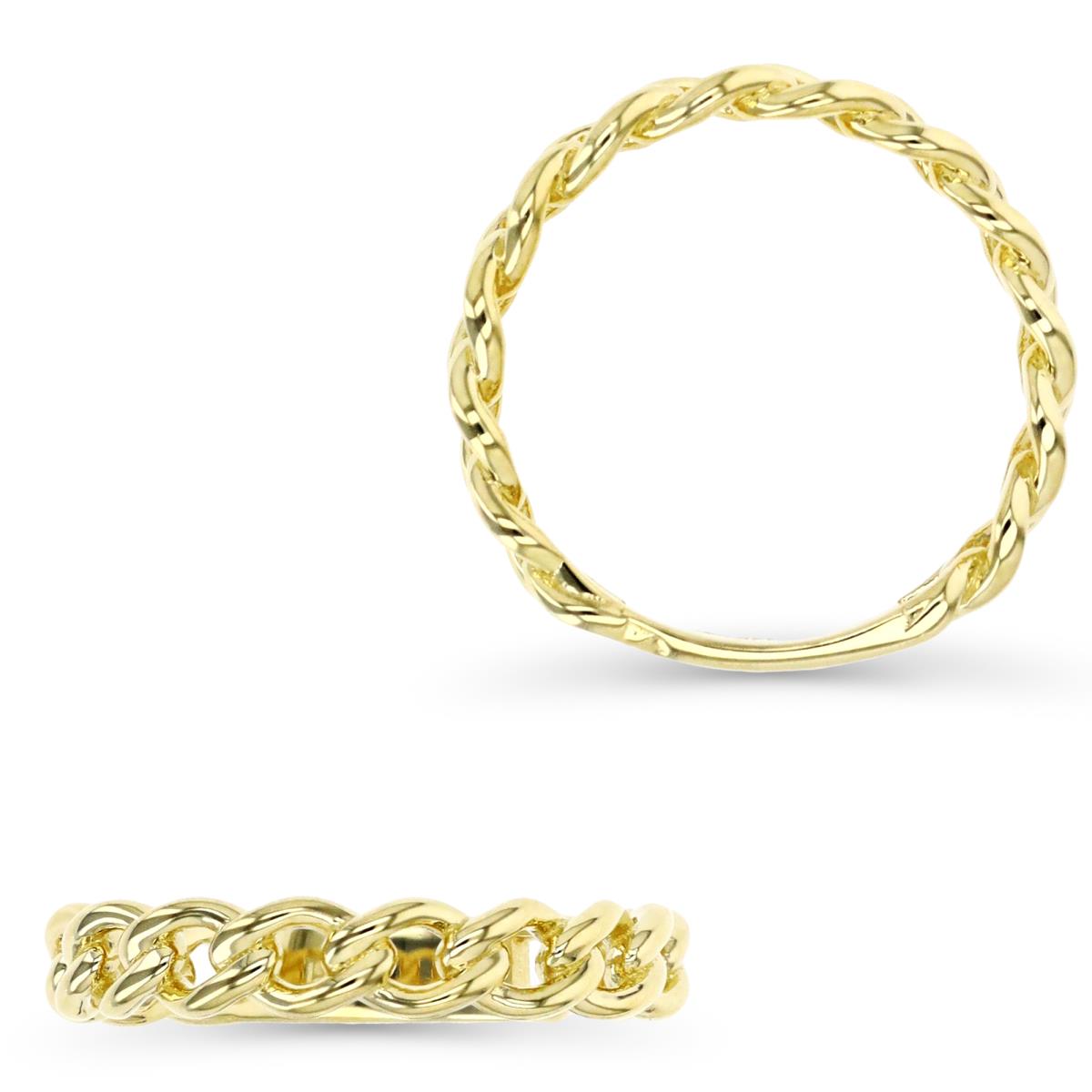 14K Yellow Gold 4mm Linked Band Ring