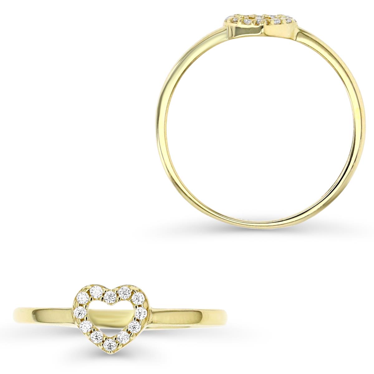 14K Yellow Gold 2.3mm CZ Band Ring