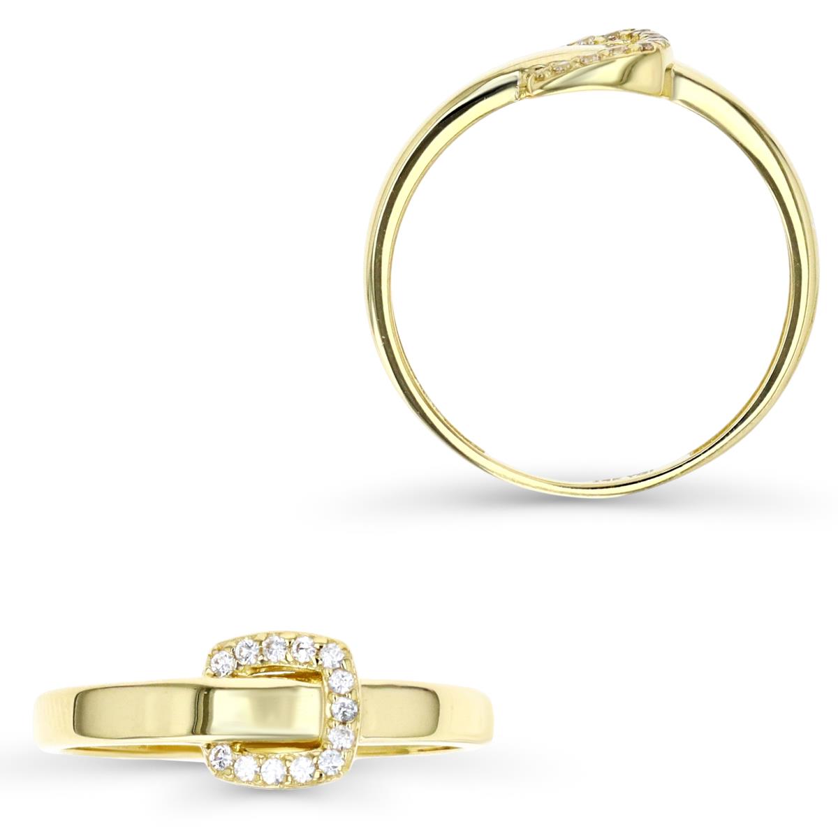 14K Yellow Gold Buckle Ring