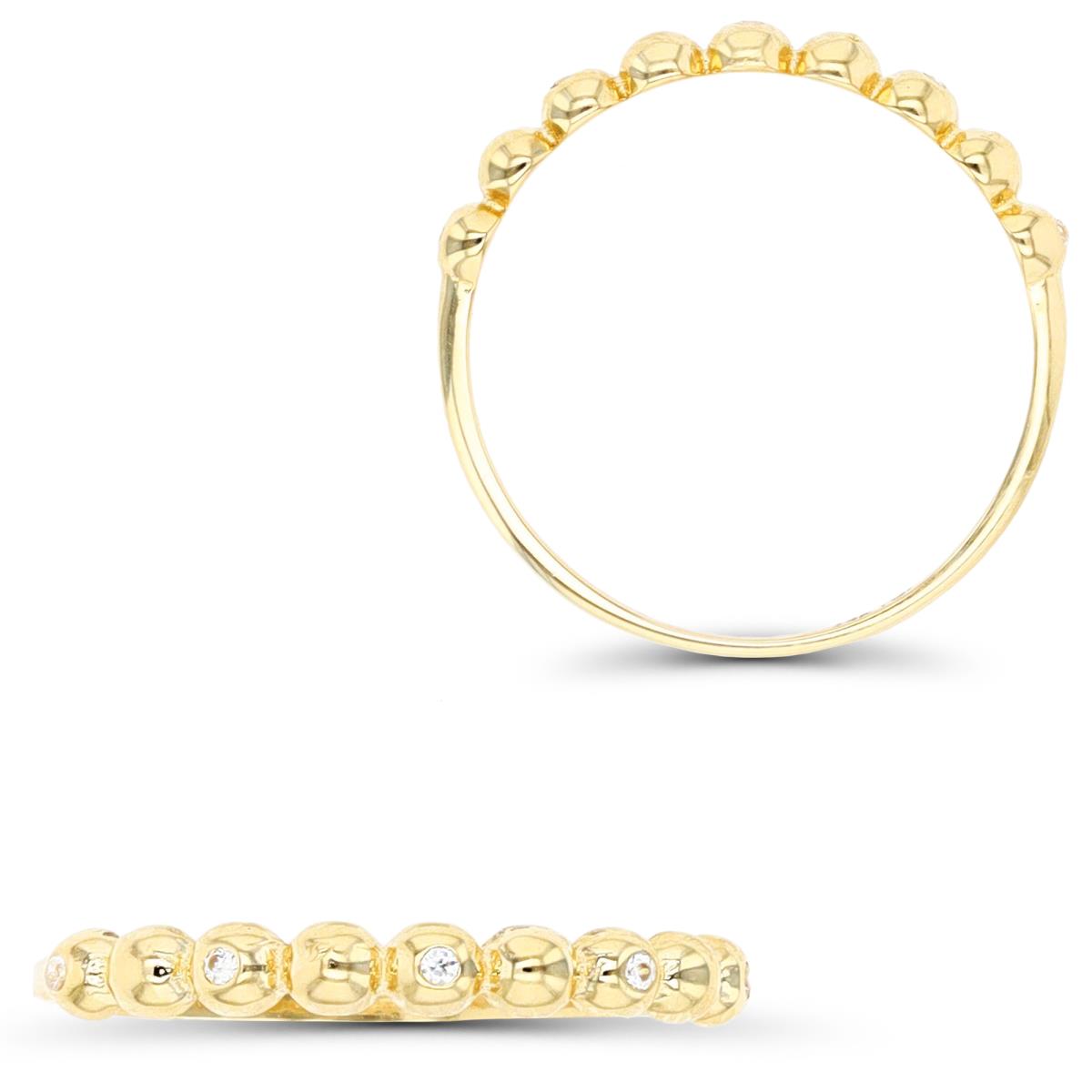 14K Yellow Gold Polished Bubble Ring
