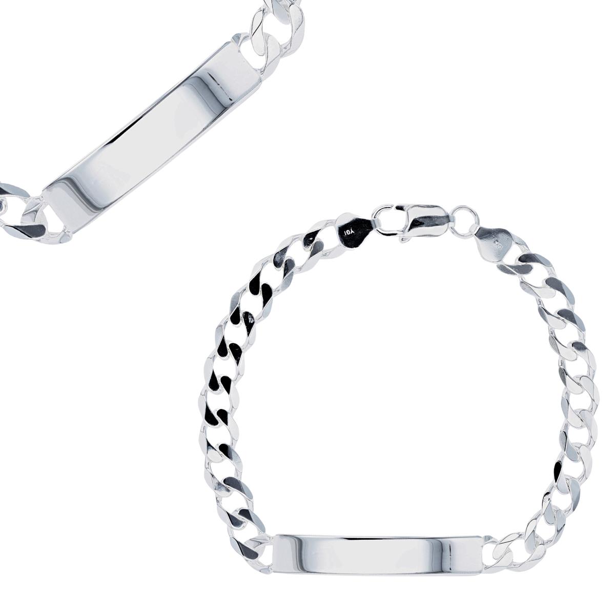 Sterling Silver Silver Plated Anti-Tarnish 8mm ID 8.5" Link Chain Bracelet