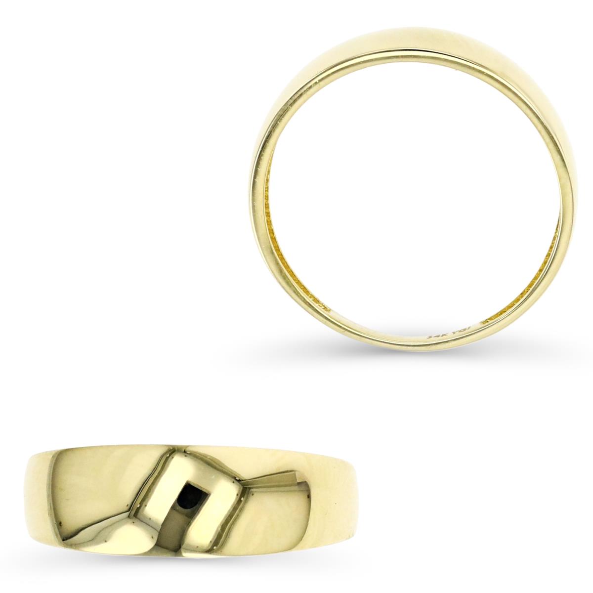 10K Yellow Gold Graduated Polished Band Ring