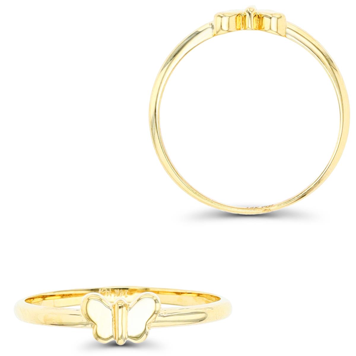 10K Yellow Gold Butterfly Ring