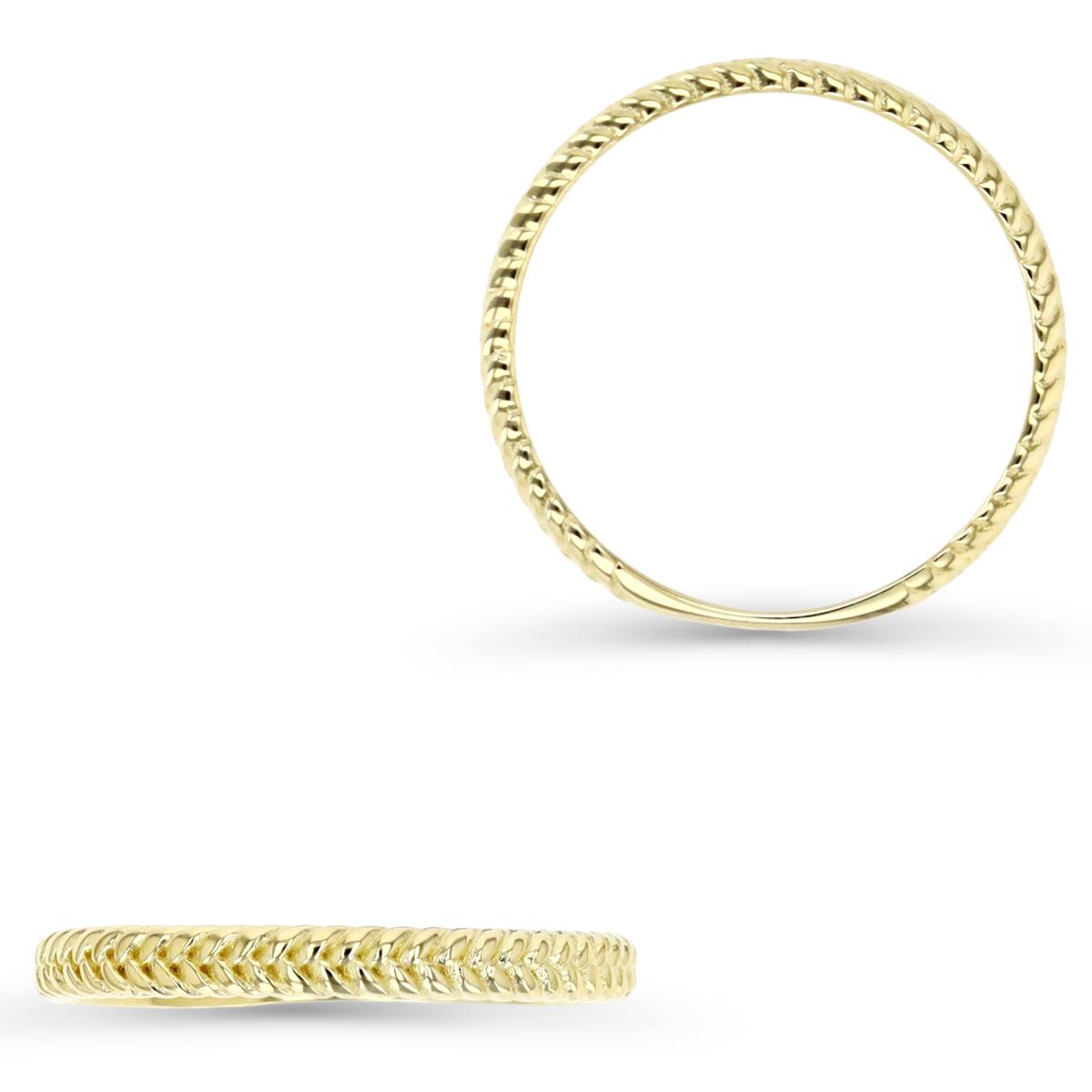 10K Yellow Gold Tight Twist Band Ring