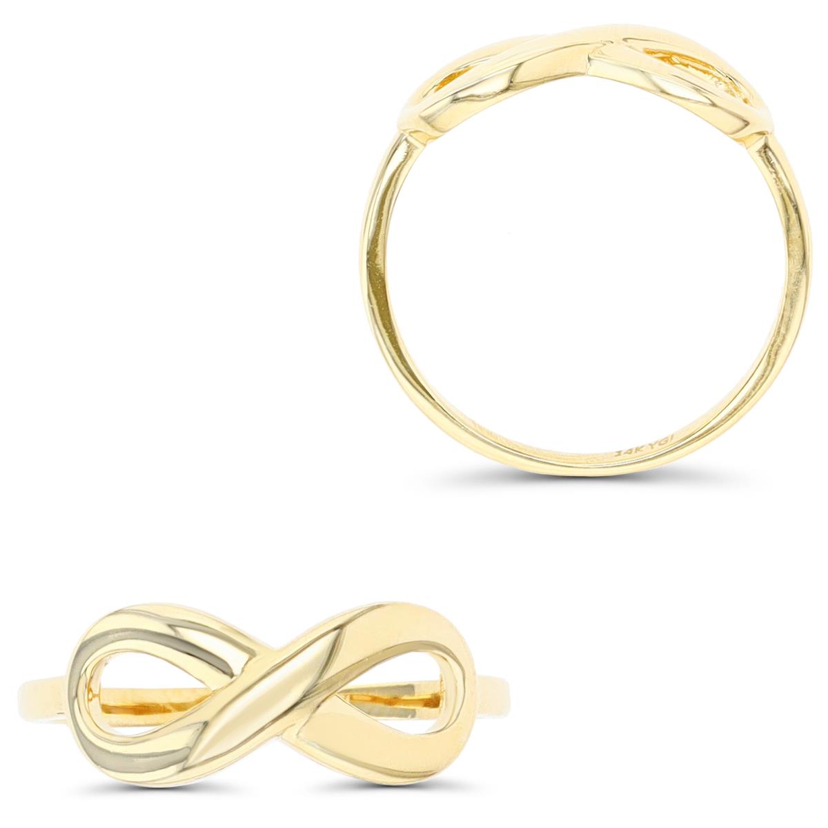 10K Yellow Gold Polished Infinity Ring