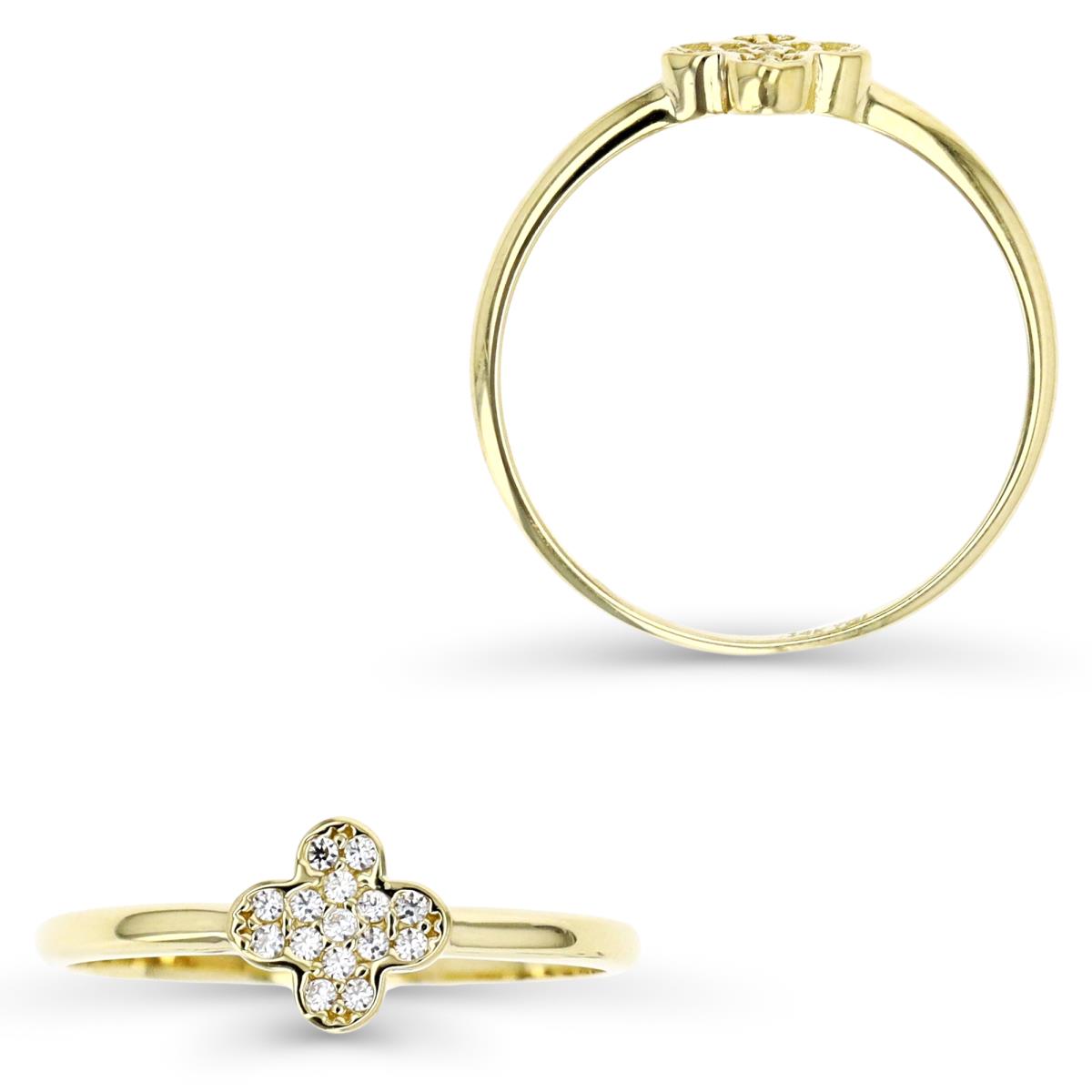 10K Yellow Gold Clover Ring