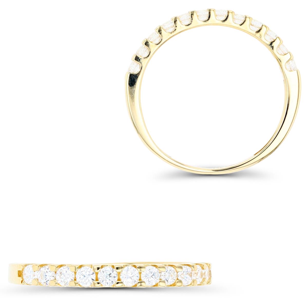 10K Yellow Gold 2mm RD CZ Band Ring