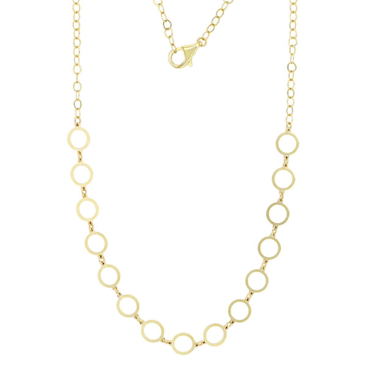 14K Yellow Gold Circle Links 17" Necklace