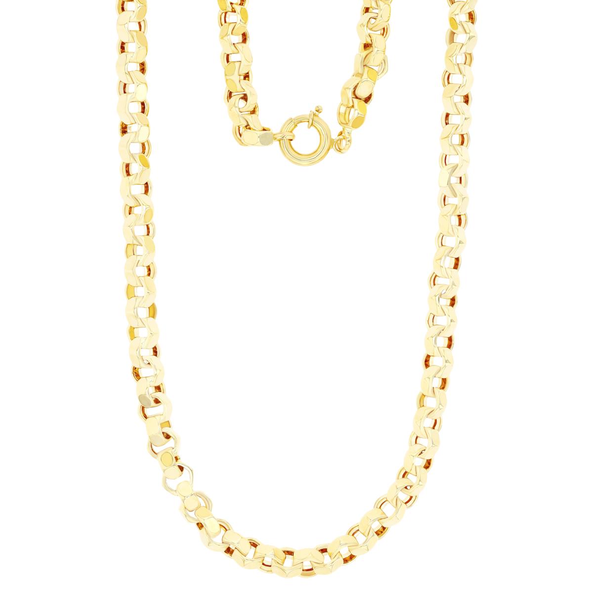 14K Yellow Gold Hexagon Links 17" Chain Necklace