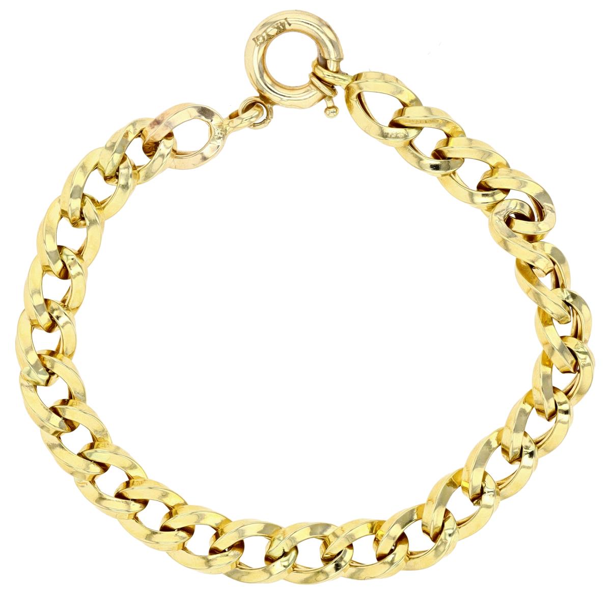 14K Yellow Gold Curb 7" Chain Bracelet