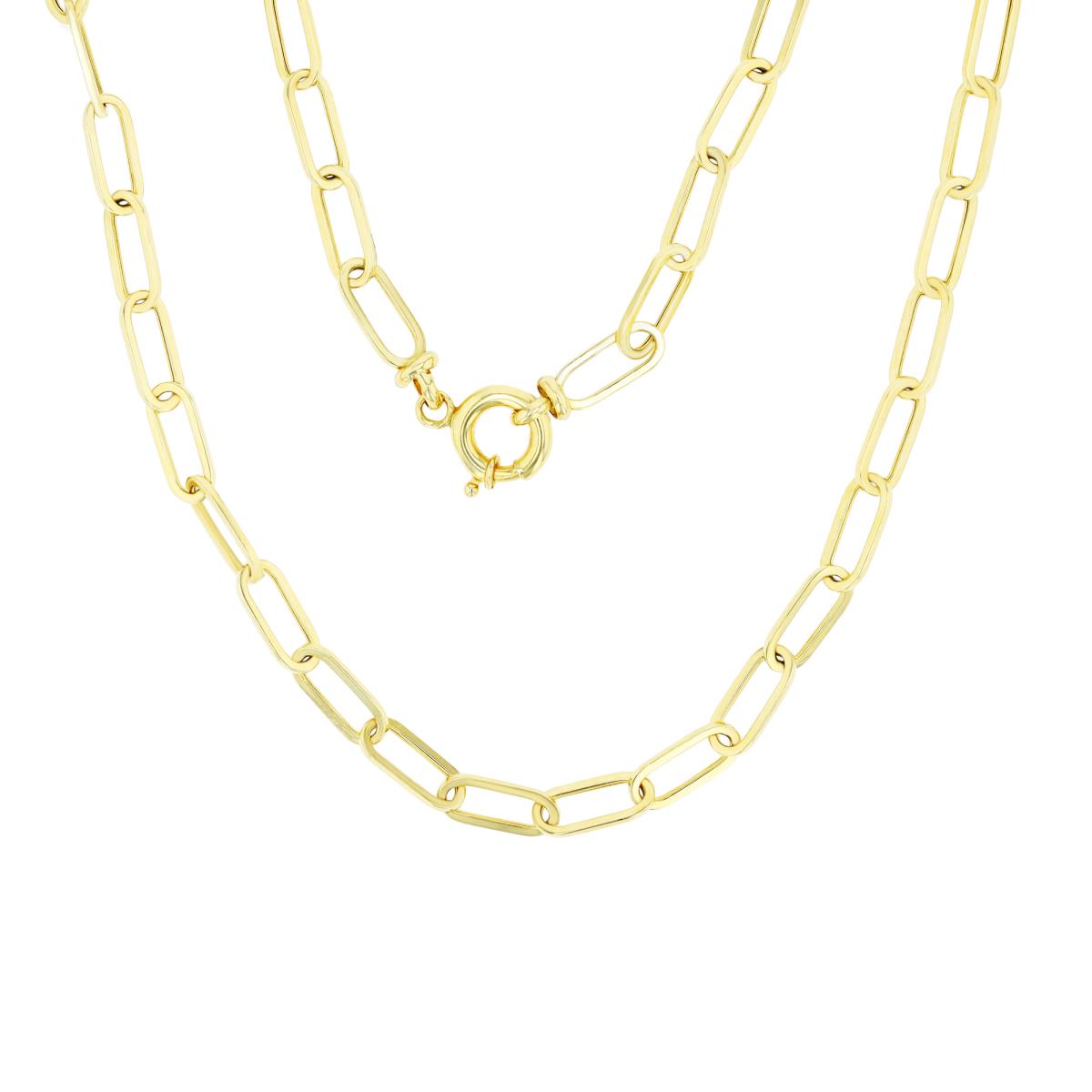 14K Yellow Gold Paperclip 17" Chain Necklace